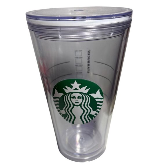 Starbucks Clear Acrylic Tumbler With Lid 16 Oz Durable Design For Cold Beverages - Picture 1 of 7